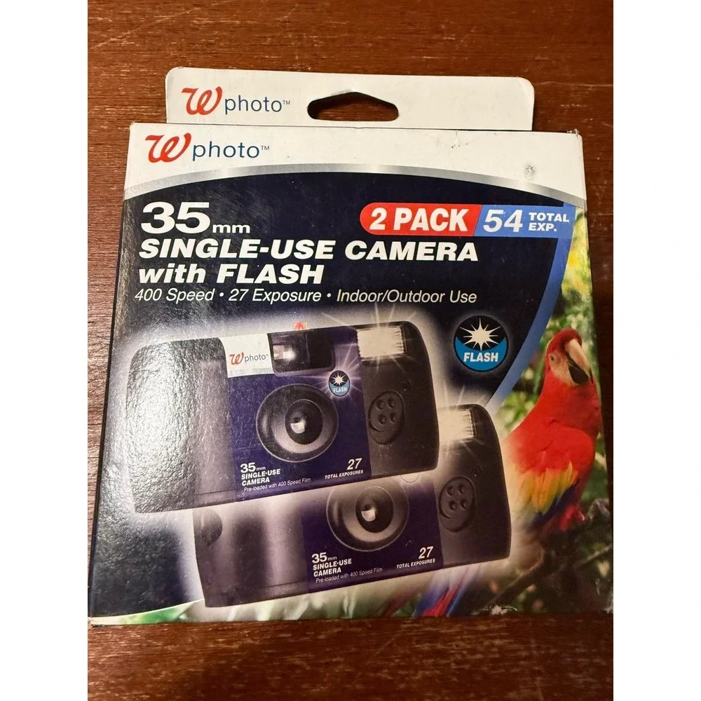 2 Pack 35mm Single Use Camera 54 pics exposures Indoor Outdoor ~ EXP 03/2018